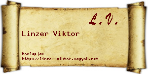 Linzer Viktor névjegykártya